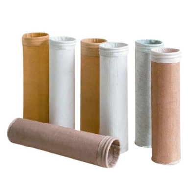Industri Filter Bag lipit / Polyester Non Woven Dust Filter Bag Bentuk Datar