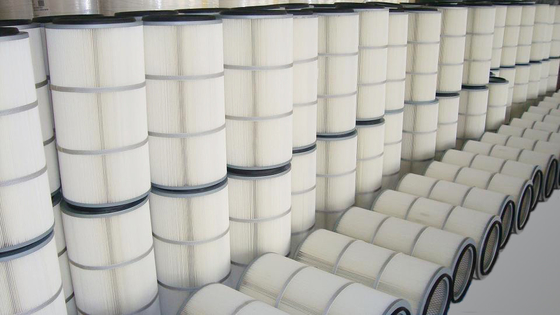 Filter Turbin Gas Warna Putih / Filter Cartridge Industri Debu Extractor