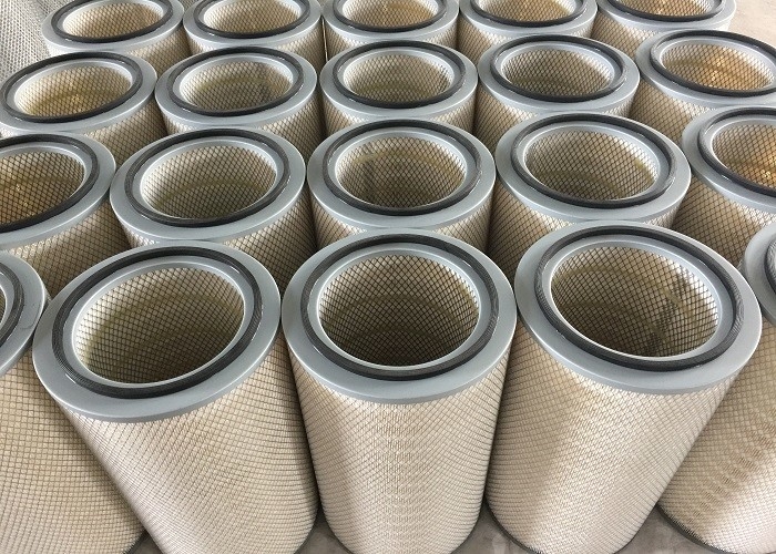 Filter Cartridge Dust Collector, HV 6316 Selulosa Polyester Memadukan Penghapusan Cepat Kertas