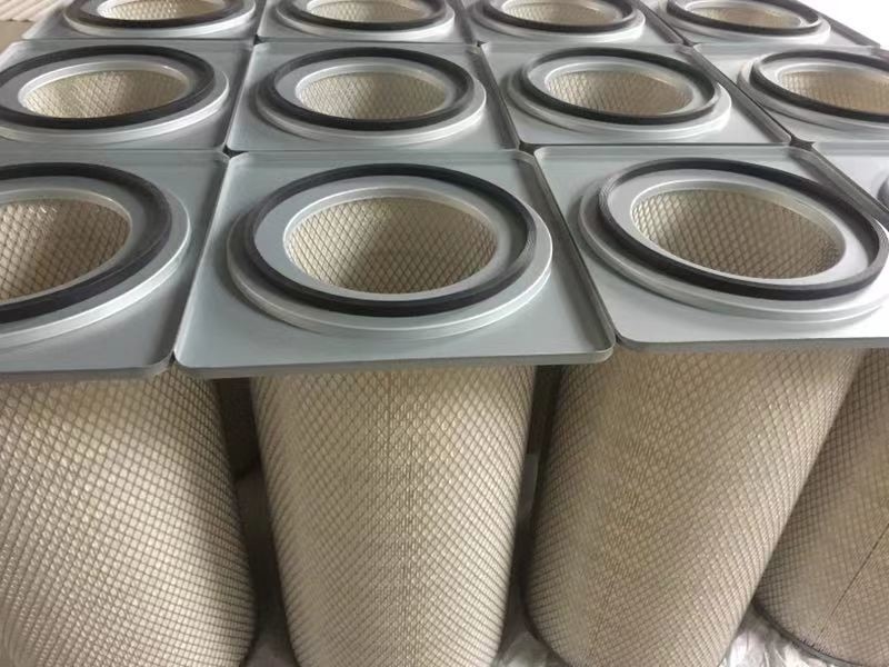 Filter Turbin Gas Tahan Api. Bahan Alumunium Spunbonded Polyester